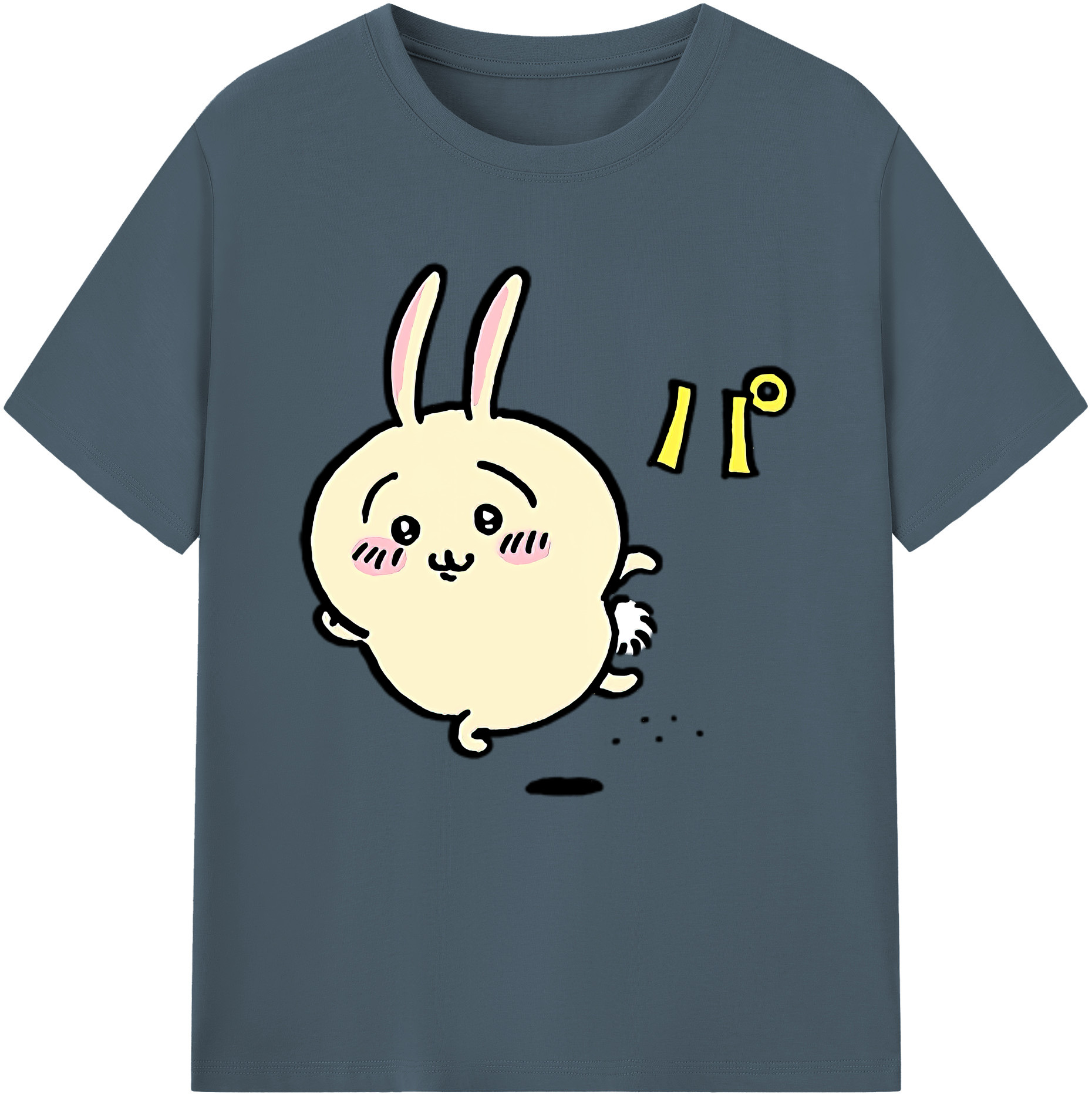 （画像用） ちいかわ うさぎ Chii-kawa usagi 綿100％半袖Tシャツ（フロントプリント）